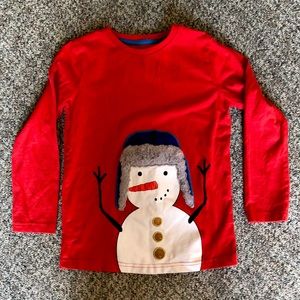 EUC Mini Boden Holiday Snowman Long Sleeve
